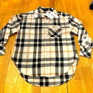 Sanctuary Plaid Dropped Shoulder Tunic